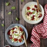 Fregola con pomodorini semi secchi feta e menta