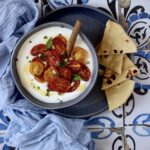 Feta montata con pomodorini al forno