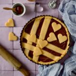 Crostata con ricotta e crema al cioccolato