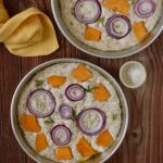 Focaccia con zucca e cipolla rossa